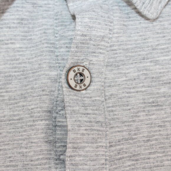 BKE Mens XL Gray Pinstripe Stretch Everyday Wear Polo Shirt Athleisure - Picture 6 of 9